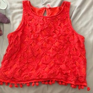 red summer top